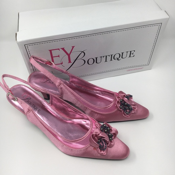 EY Boutique Women's Pink Satin 2.5 Inches Heel - Picture 2 of 16